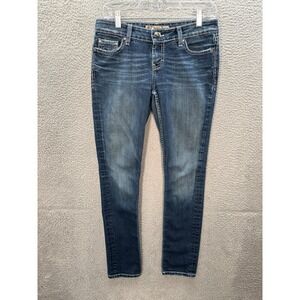 BKE Buckle Jeans Womens 27x31.5 Blue Sabrina Mid Rise Thick Stitch Rockabilly